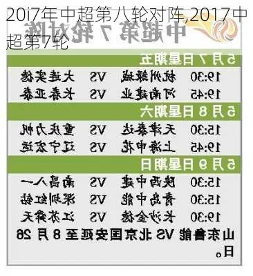 中超2017第17轮预测 2017中超赛程公布-第2张图片-www.211178.com_果博福布斯