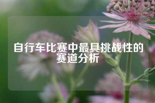 自行车比赛中最具挑战性的赛道分析