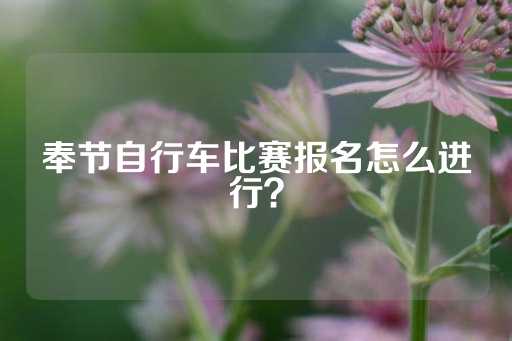 奉节自行车比赛报名怎么进行？-第1张图片-皇冠信用盘出租